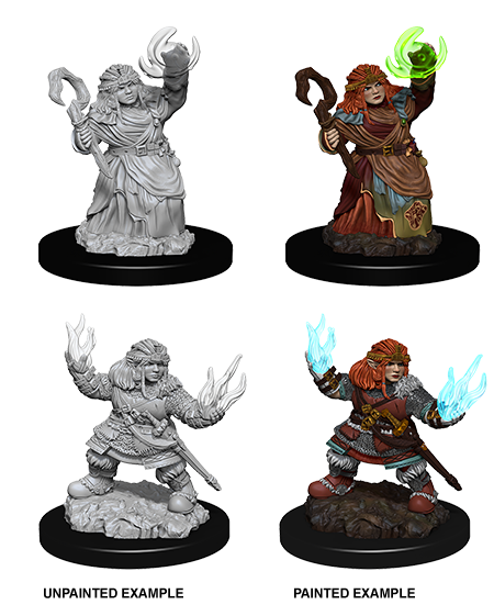 Pathfinder Deep Cuts Unpainted Minis: W7 Female Dwarf Summoner