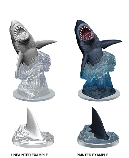 WIZKIDS DEEP CUTS UNPAINTED MINIATURES -W9-SHARK