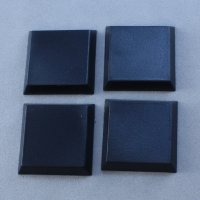 1" Square Plastic Flat Top Base (20)