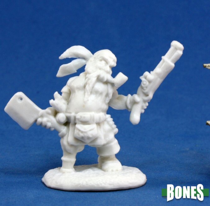 Gruff Grimecleaver, Dwarf Pirate  Sculpted by Jason Wiebe