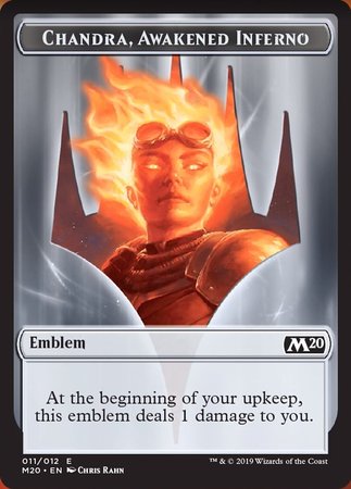 Emblem - Chandra, Awakened Inferno [Core Set 2020 Tokens]