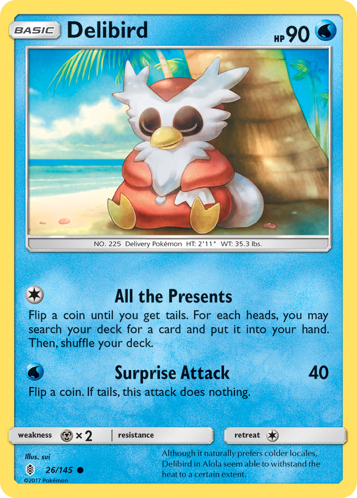 Delibird (26/145) [SM - Guardians Rising]
