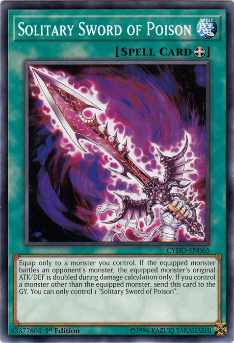 Solitary Sword of Poison (CYHO-EN065) [Cybernetic Horizon]