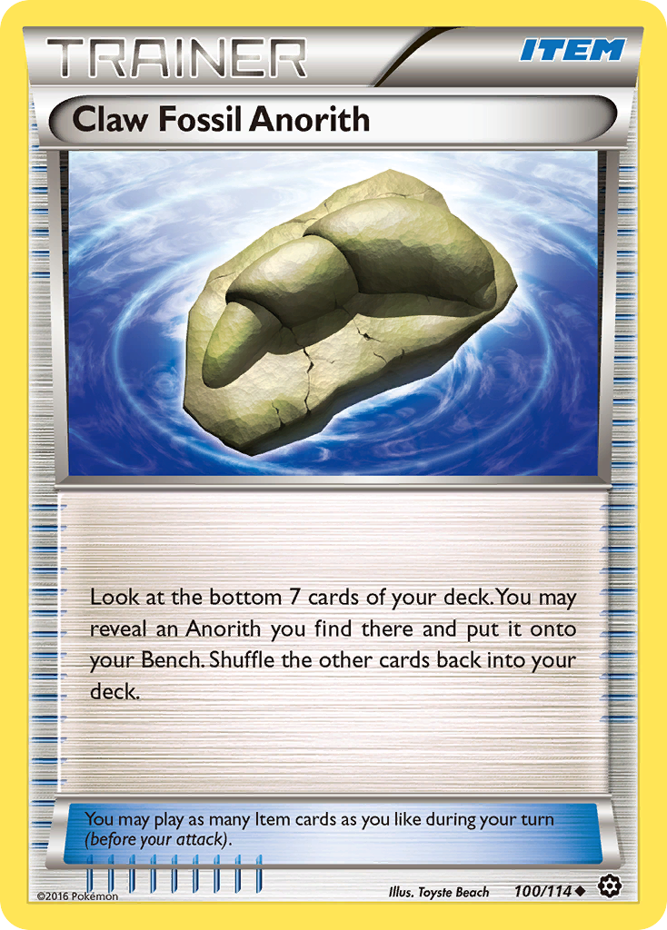 Claw Fossil Anorith (100/114) [XY - Steam Siege]