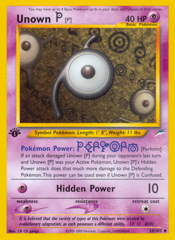 Unown [P] (058/105) [Neo Destiny]