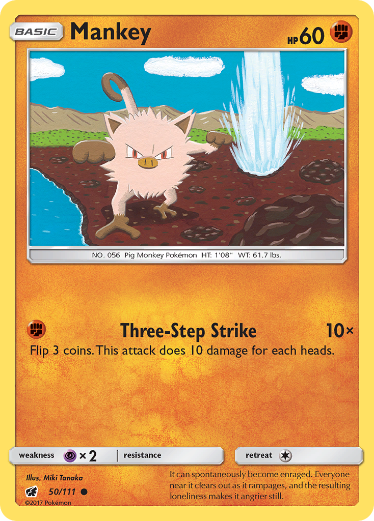 Mankey (50/111) [SM - Crimson Invasion]