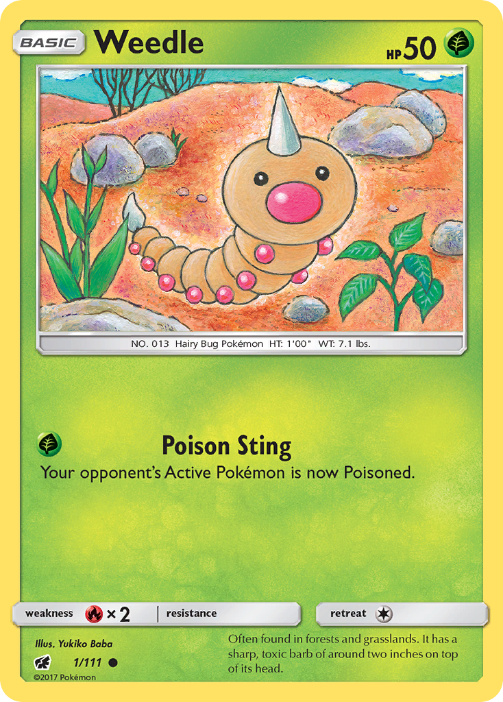 Weedle (1/111) [SM - Crimson Invasion]