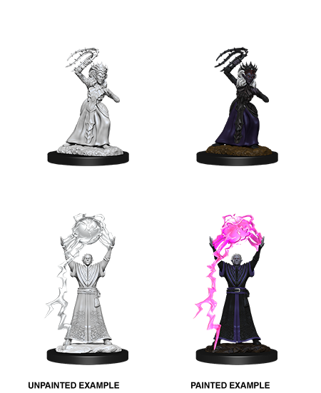 Dungeons & Dragons Nolzur`s Marvelous Unpainted Miniatures: W12 Drow Mage & Drow Priestess