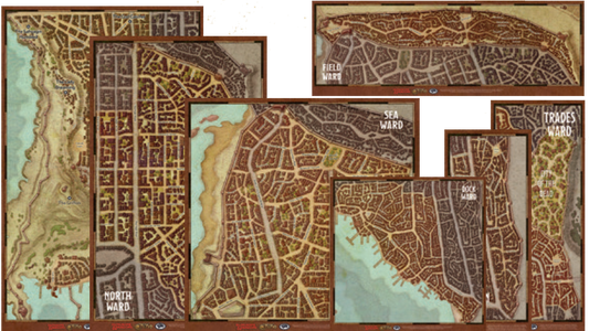 Dungeons & Dragons 5th Edition Waterdeep Wards Map