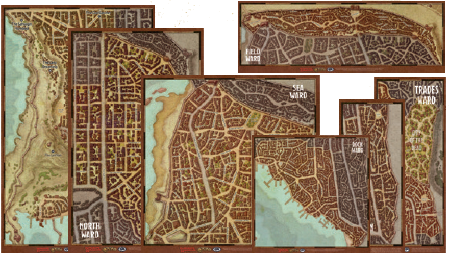 Dungeons & Dragons 5th Edition Waterdeep Wards Map