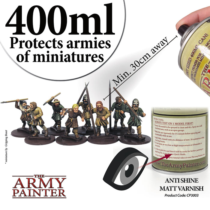 Army Painter: Anti Shine Matt Varnish Spray Paint Primer