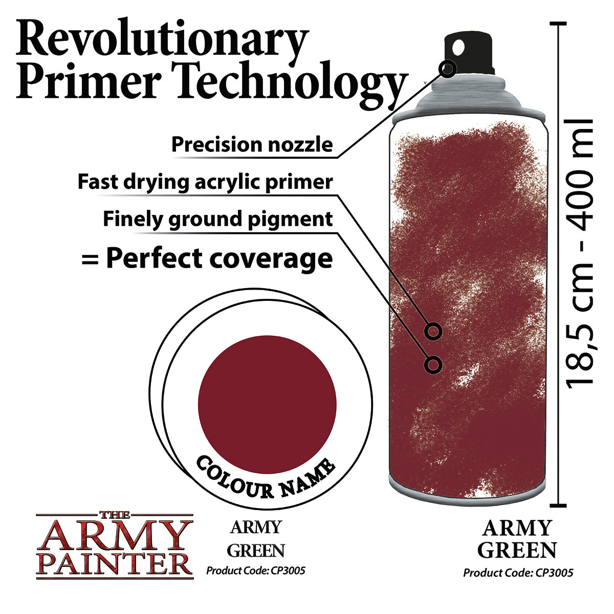 Army Painter: Army Green Spray Paint Primer