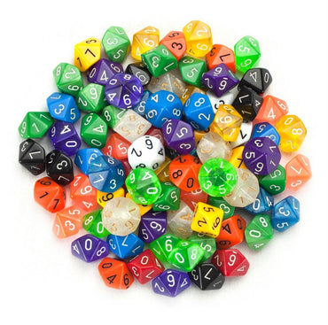 Opaque: D10 Poly Assorted Dice