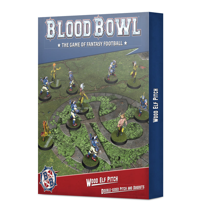 Blood Bowl - Wood Elf Pitch – Double-sided Pitch and Dugouts Set