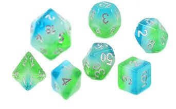 SIRIUS DICE: BLUE HAWAIIAN 7 DIE SET