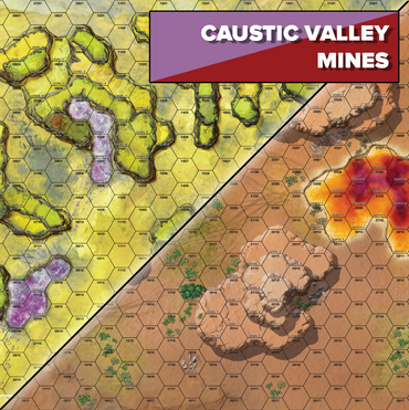 BattleTech: Battle Mat - Alien Worlds - Caustic Valley / Desert Terrain: Mines