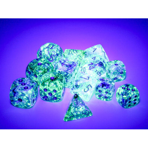 CHESSEX DICE: 7CT Polyhedral Set Nebula Oceanic/gold (CHX 27556)