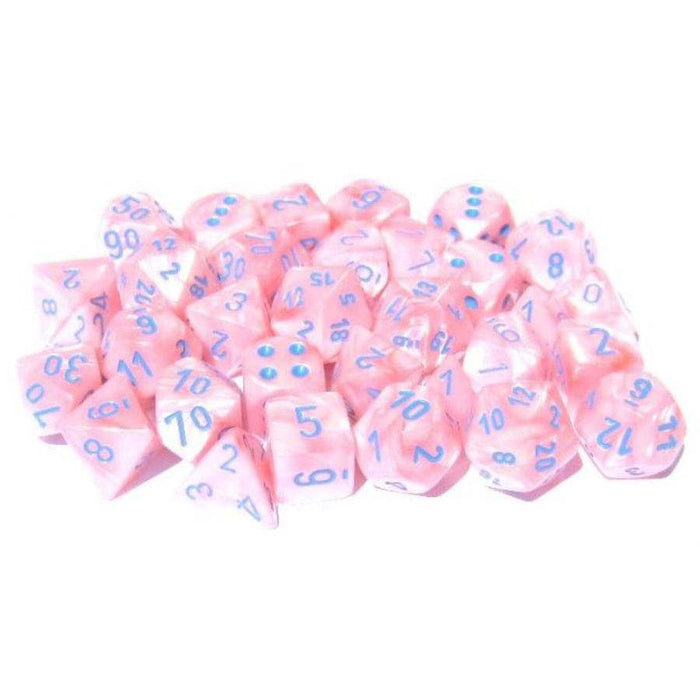 CHESSEX DICE: 7CT LAB DICE FESTIVE POLY SET, PINK/BLUE (CHX30003)