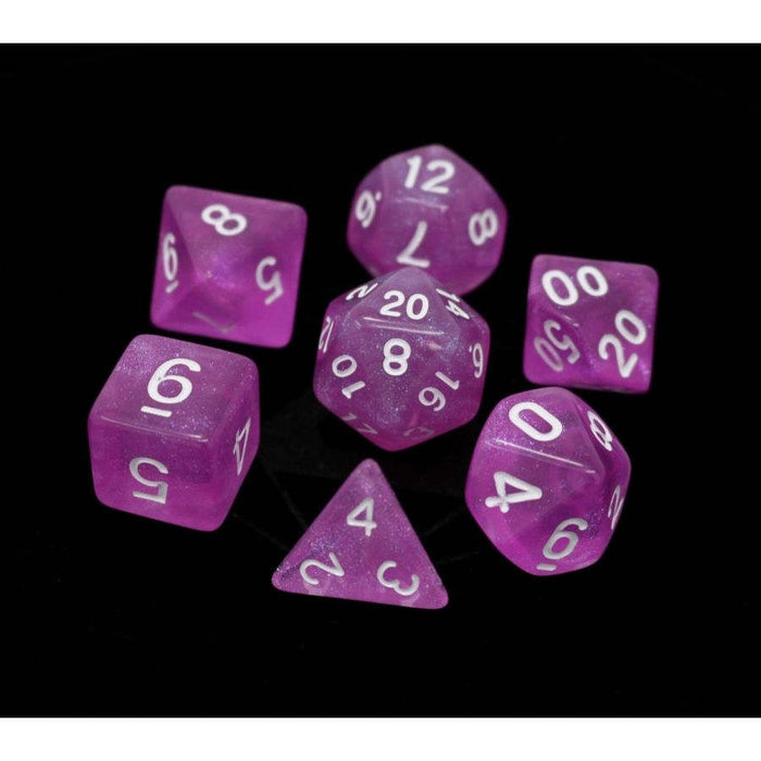 7CT SAKURA WITH WHITE POLY DICE SET