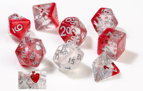 SIRIUS DICE: HEARTS 7 DIE SET