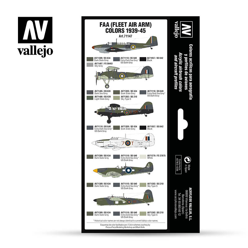 Vallejo: FAA (Fleet Air Arm) colors 1939-1945