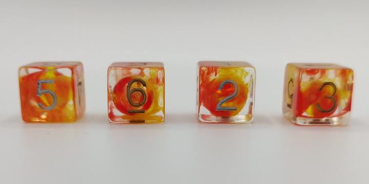 Sirius Dice: Fireball 8 D6 Dice Set