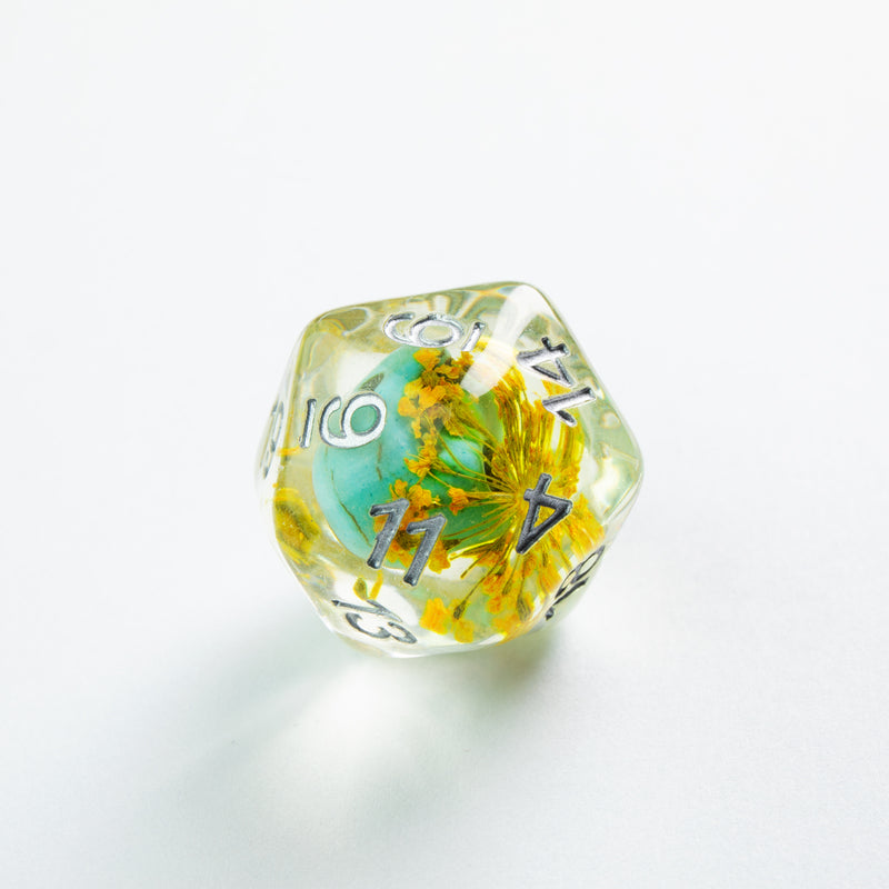 Embraced Series - Green Skull - RPG Dice Set (7pcs)