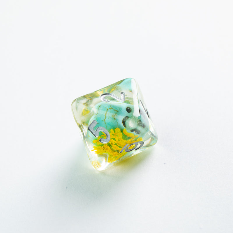 Embraced Series - Green Skull - RPG Dice Set (7pcs)