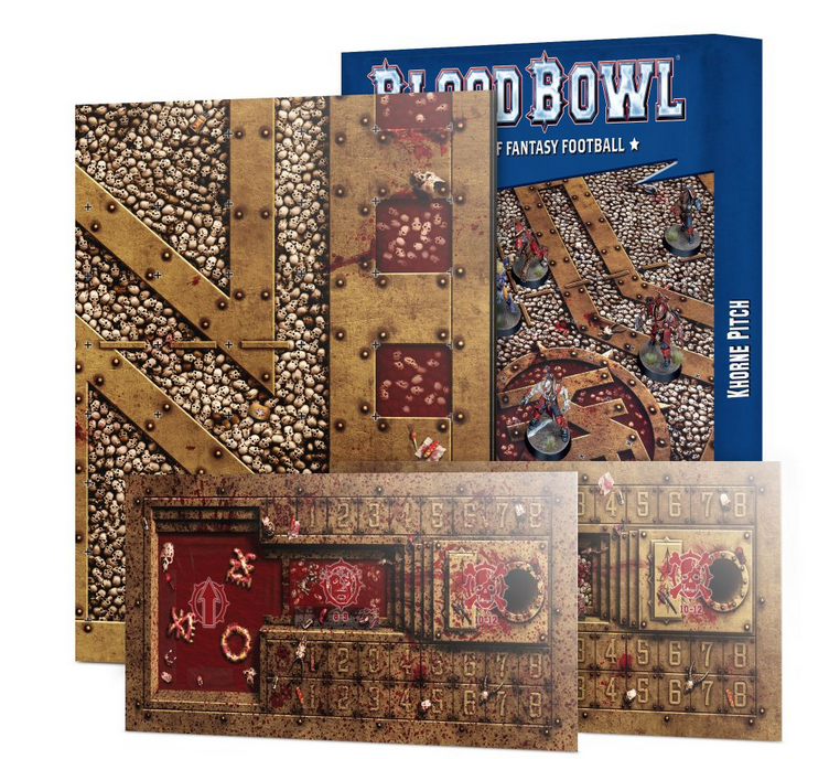 Blood Bowl: Khorne Team - Double-sided Pitch & Dugouts