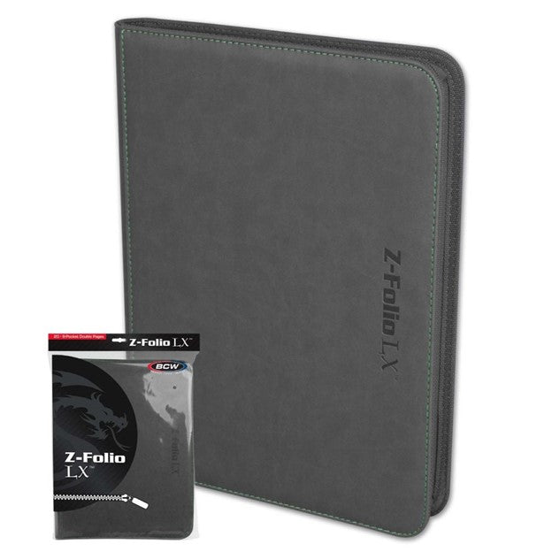BCW  Z-Folio 9-Pocket LX Album - Gray