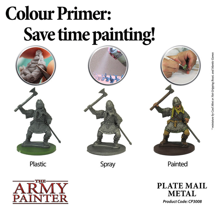 Army Painter: Plate Mail Metal Spray Paint Primer