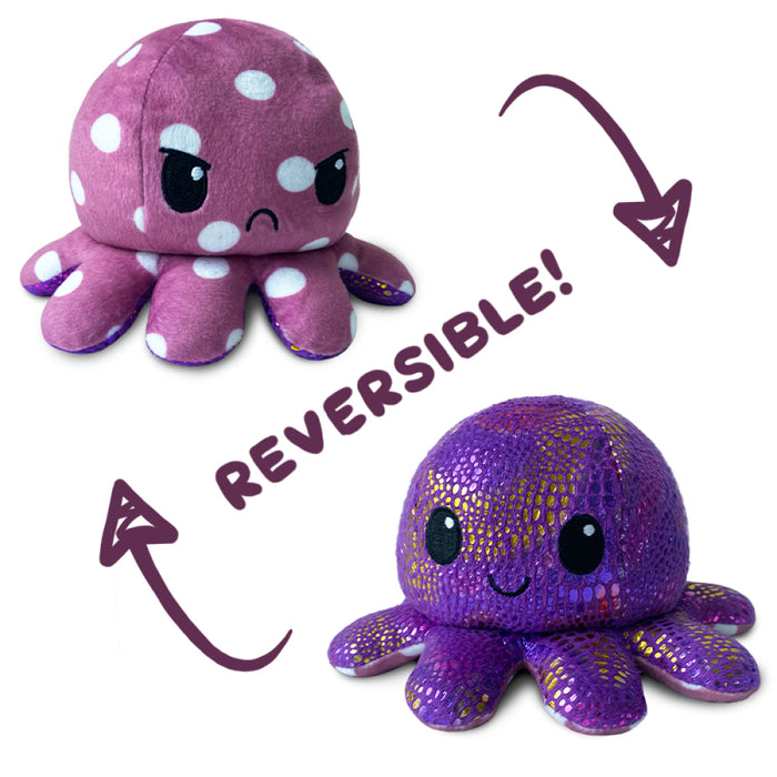 Reversible Octopus Plushie: Polka Dot/Shimmer