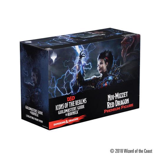 Dungeons & Dragons Fantasy Miniatures: Icons of the Realms: Guildmasters’ Guide to Ravnica – Niv-Mizzet Red Dragon Premium Figure
