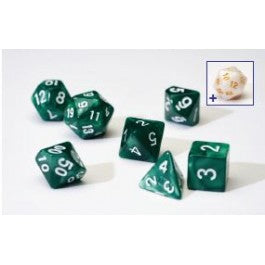 SIRIUS DICE: PEARL GREEN 7 DIE SET