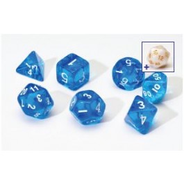 SIRIUS DICE: BLUE TRANSLUCENT 7 DIE SET