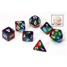 SIRIUS DICE: RAINBOW TRANSLUCENT 7 DIE SET