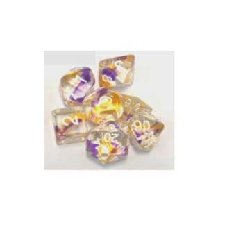 Sirius Dice: RPG Dice Set (7): Violet Swirl