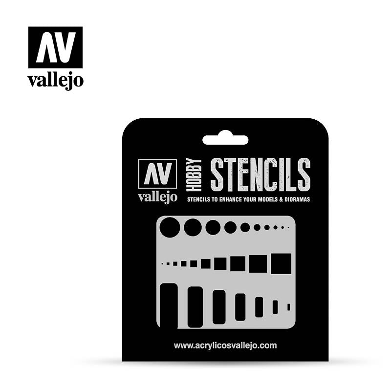 Vallejo: Hobby Stencils: Access Trap Doors (4.92 x 4.92 in.)