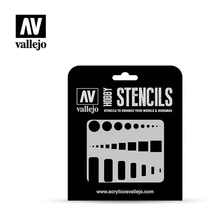 Vallejo: Hobby Stencils: Access Trap Doors (4.92 x 4.92 in.)