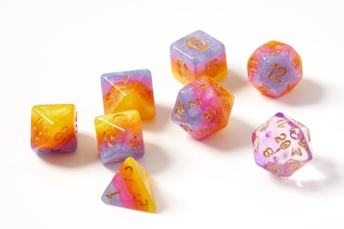 SIRIUS DICE: TAHITIAN SUNSET 7 DIE SET