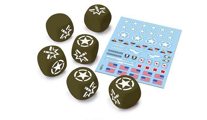 World of Tanks: Miniatures Game - American Upgrade Pack Dice (6) & Decal (1)