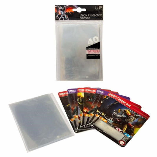 ULTRA PRO: OVERSIZED CLEAR TOP LOADING DECK PROTECTOR 40CT