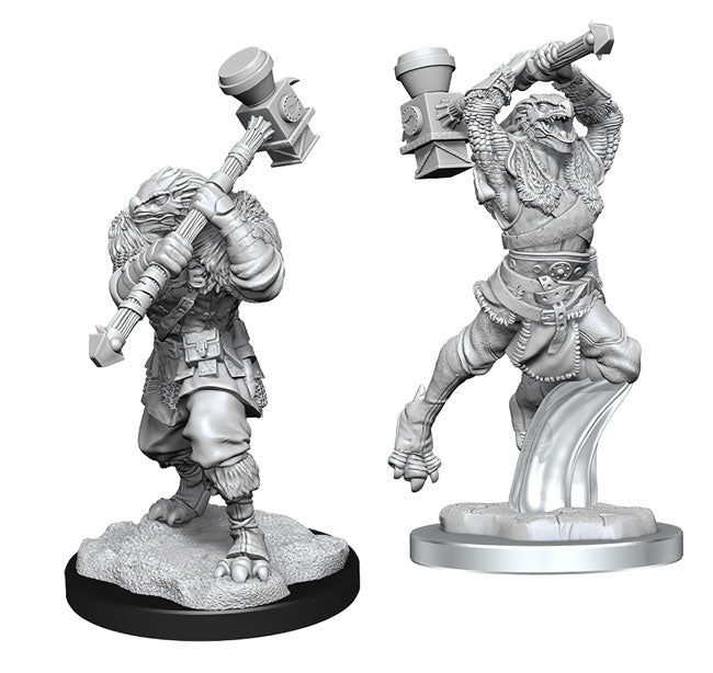 Critical Role Unpainted Miniatures: W01 Ravenite Half-Dragon Barbarian Female