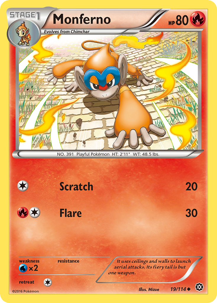 Monferno (19/114) [XY - Steam Siege]