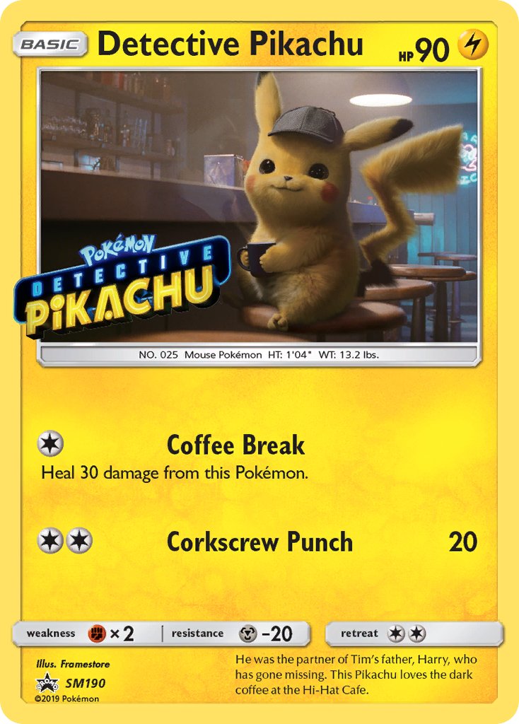Detective Pikachu - SM190 (Stamped) (SM190) [SM Promos]