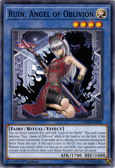 Ruin, Angel of Oblivion (CYHO-EN027) [Cybernetic Horizon]