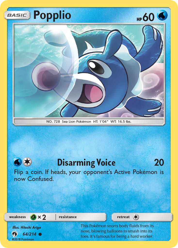 Popplio (64) (64/214) [SM - Lost Thunder]