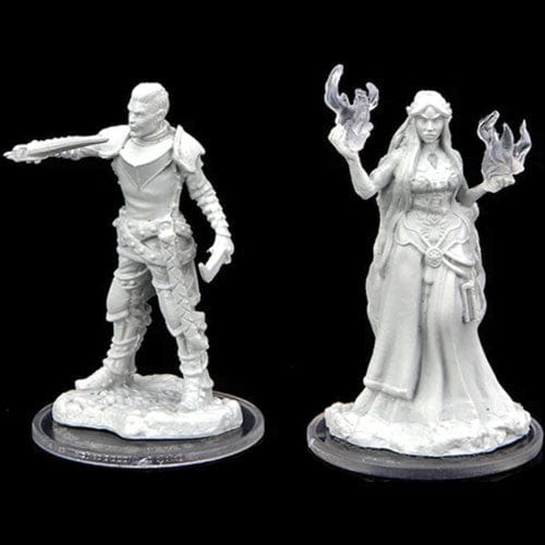 Critical Role Unpainted Miniatures: W02 Turst Militia Swordsman & Lyrengorn Holy Priest