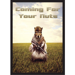 COMING FOR YOUR NUTS! - Combat Squirrel -50ct DOUBLE MATTE Art Deck Protector Sleeves