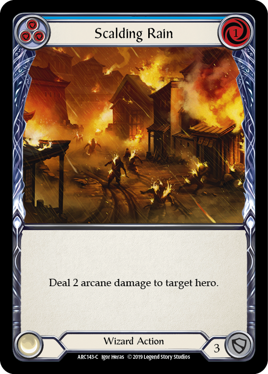 Scalding Rain (Blue) (ARC143) [Arcane Rising]